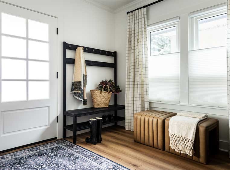 A bright, modern mudroom 